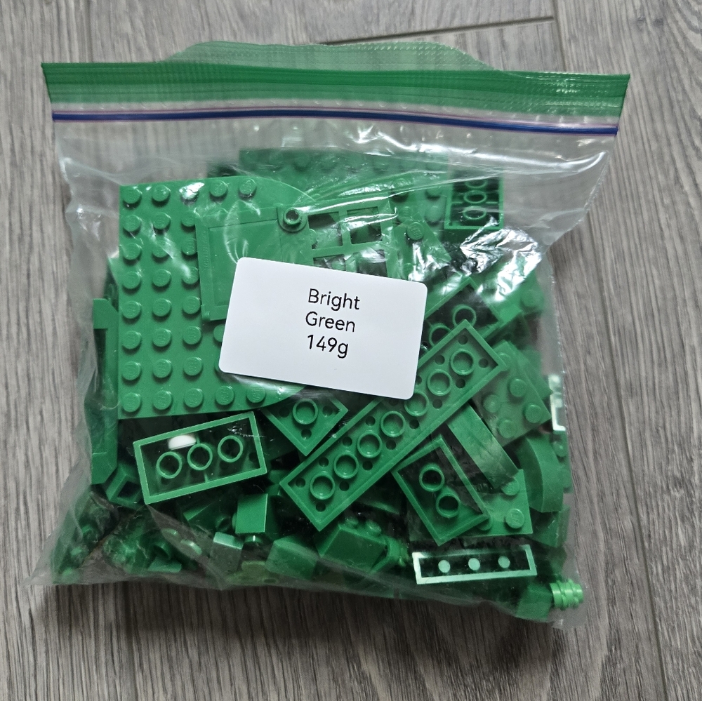 Bright Green Lego Sorted Bulk ~149g